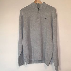 Men’s Nautica Grey Quarter Zip Sweater